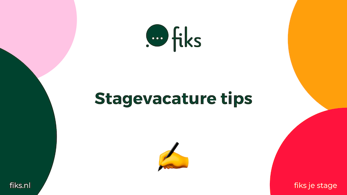 Stagevacature tips